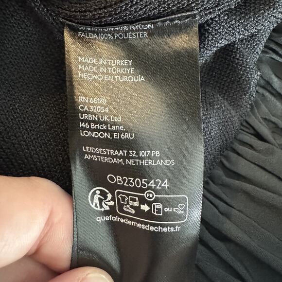 by Anthropologie Knit Swing Tank Top Sz XS Black Bubble Hem Boho Babydoll Flowy - Picture 9 of 12